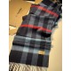 Replica Burberry scialle classico in cashmere con motivo check medio 40 x 180