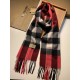 Replica Burberry scialle classico in cashmere con motivo check medio 40 x 180