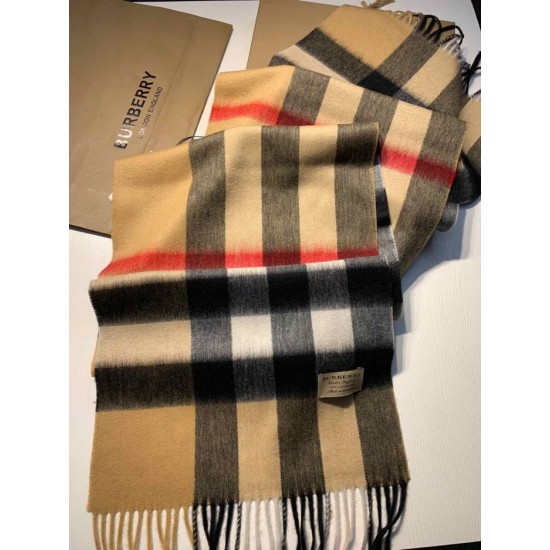 Replica Burberry scialle classico in cashmere con motivo check medio 40 x 180