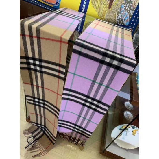Replica Burberry Scialle in cashmere con motivo check classico 30 x 250