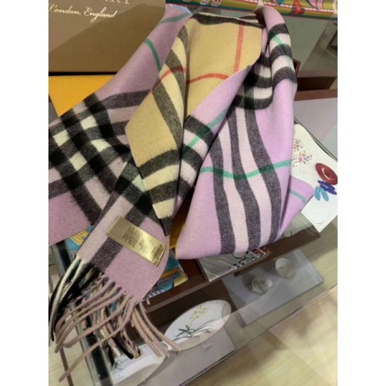 Replica Burberry Scialle in cashmere con motivo check classico 30 x 250