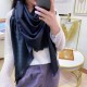 Replica Wool GG jacquard sciarpa quadrata double-face Verde scuro