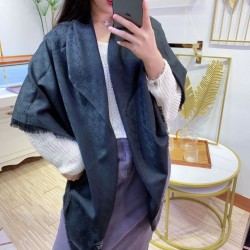Replica Wool GG jacquard sciarpa quadrata double-face Verde scuro