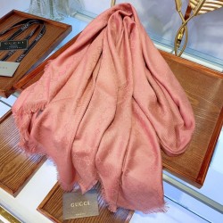 Replica Wool GG jacquard Sciarpa quadrata double face Rosa