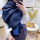 Replica Wool GG jacquard Sciarpa quadrata double face Blu Replica Wool GG jacquard Sciarpa quadrata double face Blu