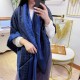 Replica Wool GG jacquard Sciarpa quadrata double face Blu Replica Wool GG jacquard Sciarpa quadrata double face Blu