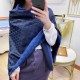 Replica Wool GG jacquard Sciarpa quadrata double face Blu Replica Wool GG jacquard Sciarpa quadrata double face Blu