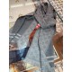 Replica Sciarpa da uomo classica in cashmere double face Grigio