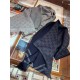Replica Sciarpa classica da uomo in cashmere double face Blu scuro Replica Sciarpa classica da uomo in cashmere double face Blu scuro