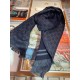 Replica Sciarpa classica da uomo in cashmere double face Blu scuro Replica Sciarpa classica da uomo in cashmere double face Blu scuro