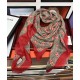 Replica Sciarpa Double G in cashmere con motivo mela intrecciata