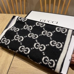 Replica Sciarpa Classic Wool GG jacquard Blu