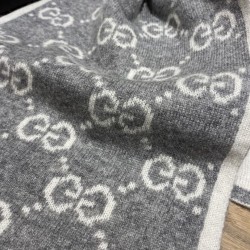 Replica Sciarpa Classic Wool GG jacquard Grigia