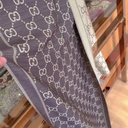 Replica Scialle in lurex intarsiato con elementi classici in edizione limitata Marrone