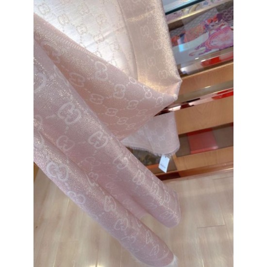 Replica Scialle in lurex intarsiato con elementi classici in edizione limitata Rosa