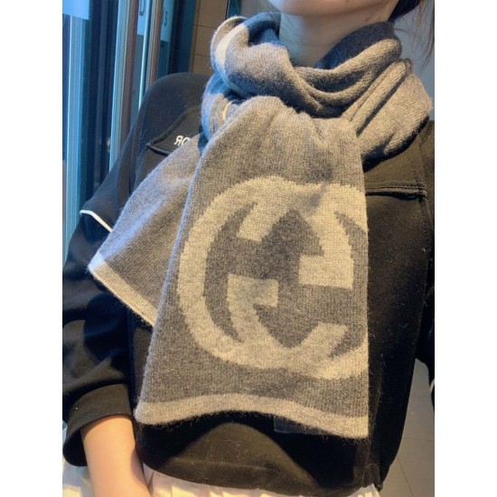 Replica Sciarpa Classic Cashmere Grigio Scuro