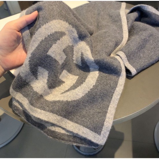 Replica Sciarpa Classic Cashmere Grigio Scuro