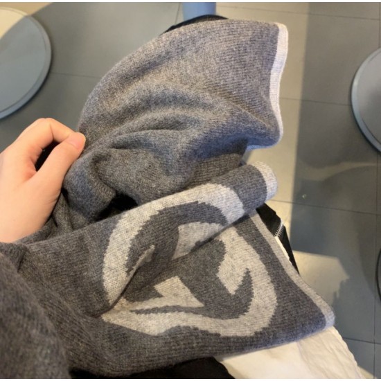 Replica Sciarpa Classic Cashmere Grigio Scuro