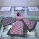 Replica Classic Cashmere Jacquard Sciarpa e Cappello Rosa / Grigio