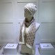Replica Classic Cashmere Jacquard sciarpa e cappello fronte / bianco
