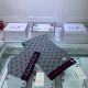 Replica Classic Cashmere Jacquard Sciarpa e Cappello Grigio