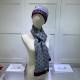 Replica Classic Cashmere Jacquard Sciarpa e Cappello Grigio