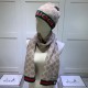 Replica Sciarpa e cappello classici in jacquard cashmere marrone / rosso