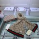 Replica Sciarpa e cappello classici in jacquard cashmere marrone / rosso