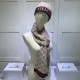 Replica Sciarpa e cappello classici in jacquard cashmere marrone / rosso