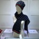 Replica Classic Cashmere Jacquard Sciarpa e Cappello Nero