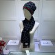 Replica Classic Cashmere Jacquard Sciarpa e Cappello Nero