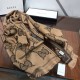 Replica Sciarpa in cashmere con logo jacquard GG Lurex Marrone