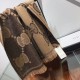 Replica Sciarpa in cashmere con logo jacquard GG Lurex Marrone