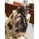 Replica Sciarpa in cashmere con logo jacquard GG Lurex Marrone