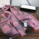 Replica Sciarpa in cashmere con logo jacquard GG Lurex Rose