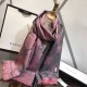 Replica Sciarpa in cashmere con logo jacquard GG Lurex Rose