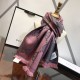 Replica Sciarpa in cashmere con logo jacquard GG Lurex Rose