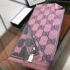 Replica Sciarpa in cashmere con logo jacquard GG Lurex Rose