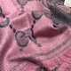 Replica Sciarpa in cashmere con logo jacquard GG Lurex Rose