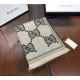 Replica Sciarpa in cashmere con logo jacquard GG Lurex Grigio