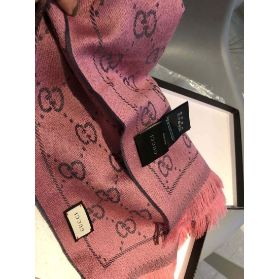 Replica Sciarpa Classic jacquard in lana 48 x 180 rosa