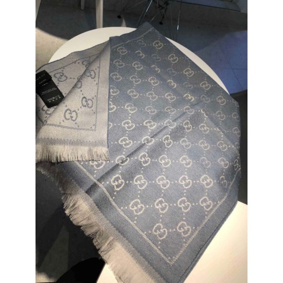Replica Sciarpa Classic jacquard in lana 48 x 180 Grigio