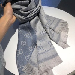 Replica Sciarpa Classic jacquard in lana 48 x 180 Grigio
