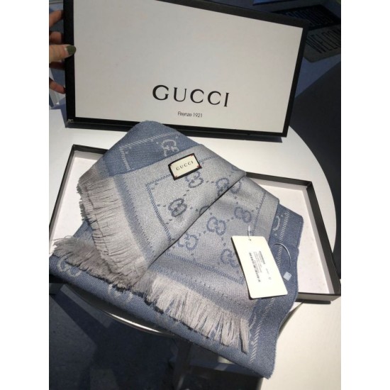Replica Sciarpa Classic jacquard in lana 48 x 180 Grigio