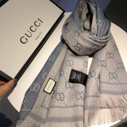 Replica Sciarpa Classic jacquard in lana 48 x 180 Grigio