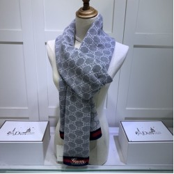 Replica Sciarpa cashmere jacquard 30 x 190 Grigio