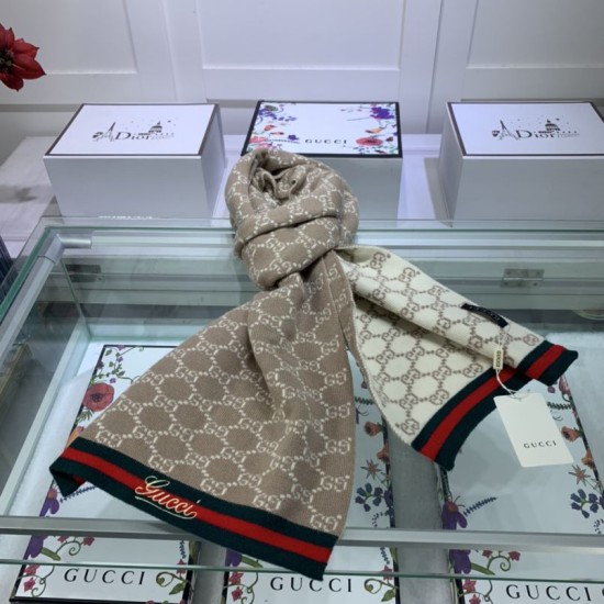 Replica Sciarpa cashmere jacquard 30 x 190 Marrone