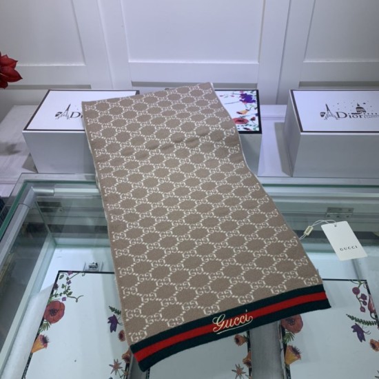 Replica Sciarpa cashmere jacquard 30 x 190 Marrone