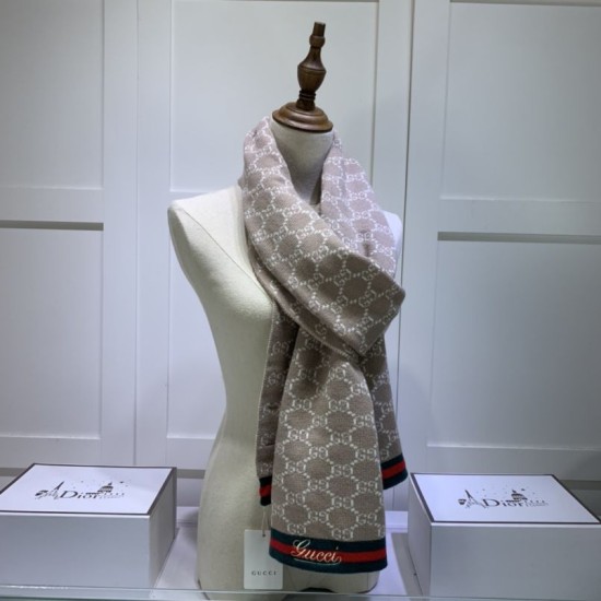 Replica Sciarpa cashmere jacquard 30 x 190 Marrone