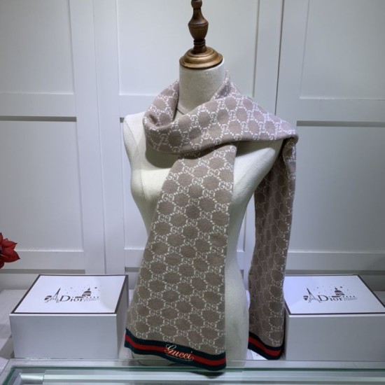 Replica Sciarpa cashmere jacquard 30 x 190 Marrone